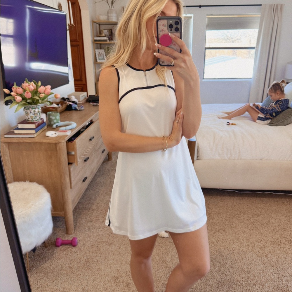 Tuckernuck White Dress with Black Accents
